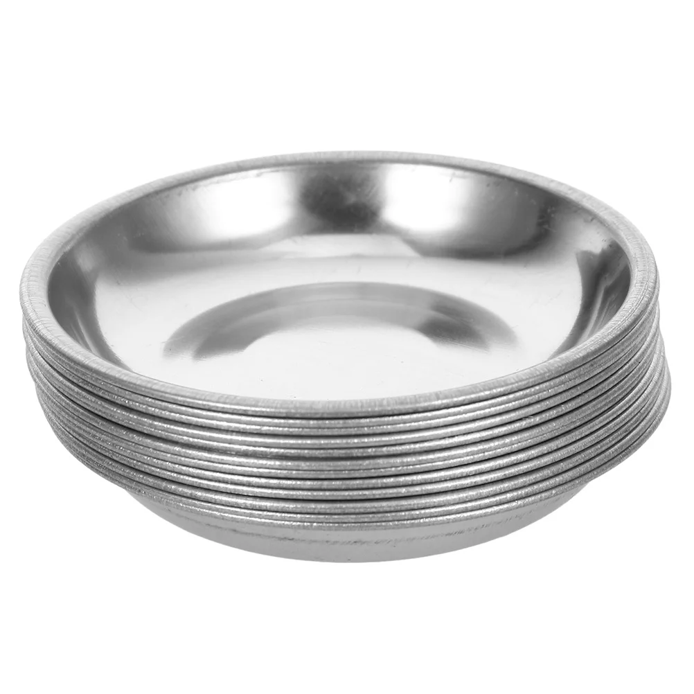 

20Pcs Stainless Steel Dipping Sauce Dishes Compact Round Condiment Bowls Mini Appetizer Plates Stable Base for Home Kitchen 8Cm