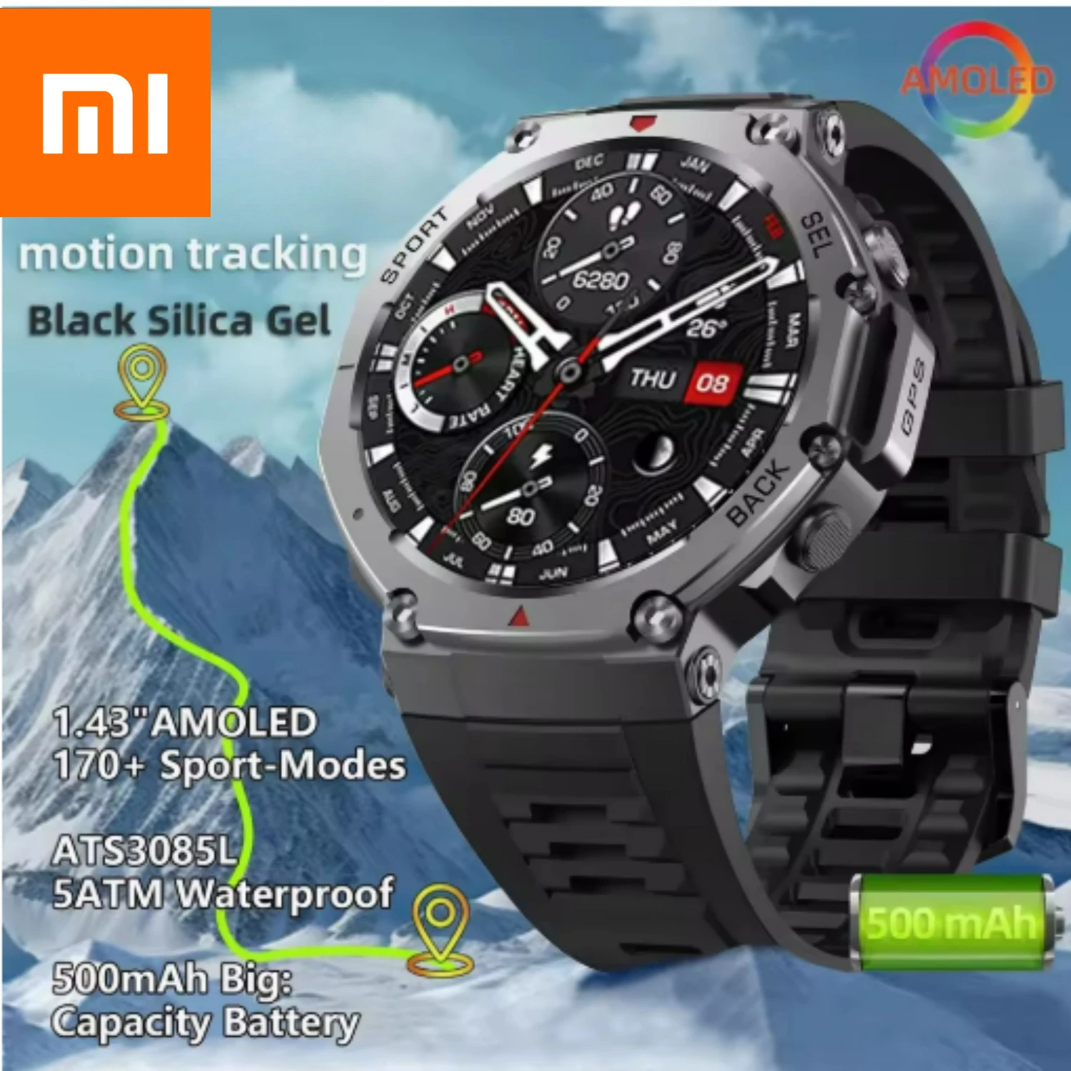 

Xiaomi T-Rex 3 для Amazfit, новые военные GPS-смарт-часы со встроенным компасом, альтиметром 10 АТМ, водонепроницаемые спортивные умные часы для мужчин и женщин