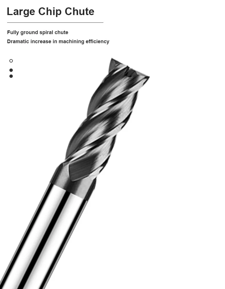 Shazam hrc55 4-flöte schwarz nano beschichtung flache fräser wolfram stahl karbid fräser cnc mechanische bearbeitung end fräser – Detail 4