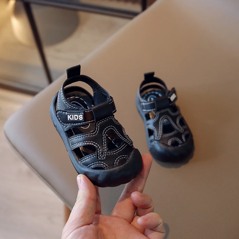 ベビーサマーサンダル白男の子幼児靴ベビーシューズリトルキッズガールズ子供ソフトスポーツサンダル0-6歳の子供靴