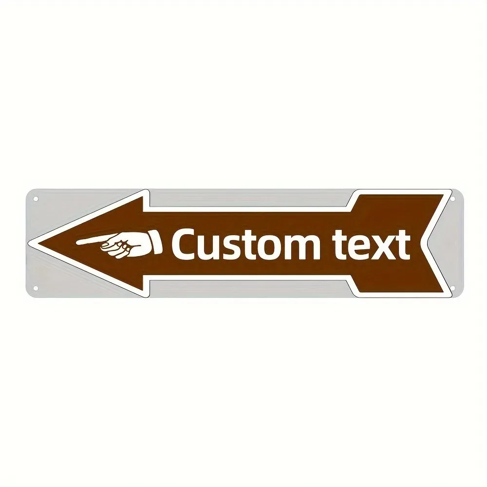 CIFbuy Custom Directional Arrow Sign Vintage Wall Decor For Shop Cafe Office Only