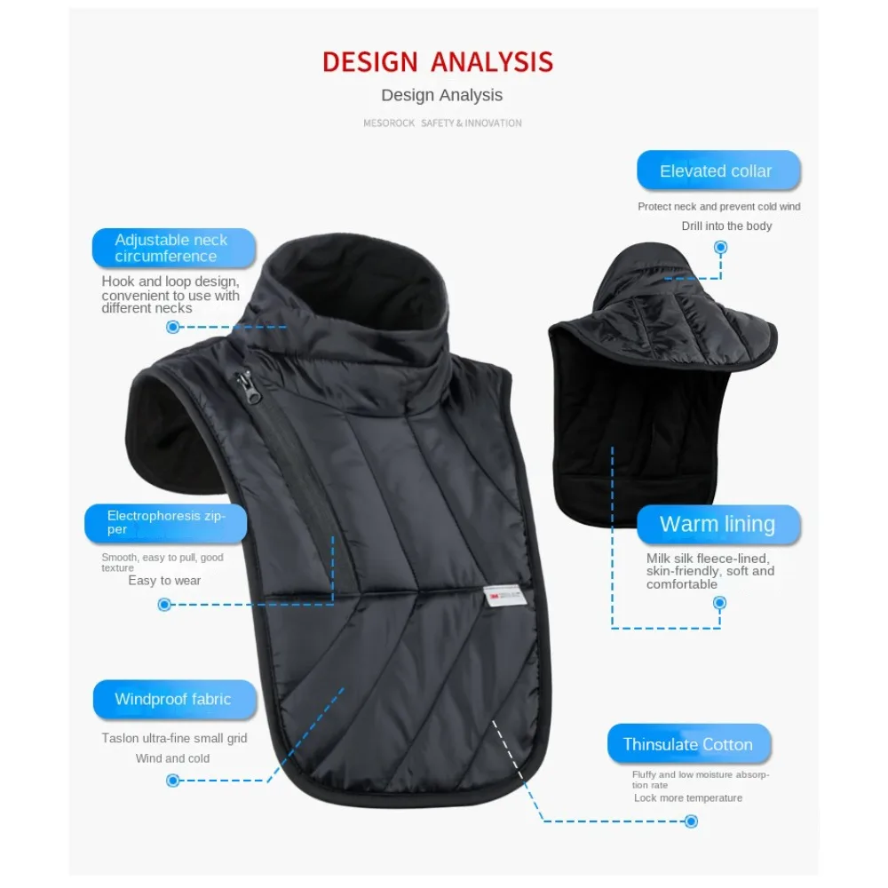 Calentador de pecho y cuello cálido para hombre y mujer, bufanda cálida a prueba de viento para motocicleta, capa para cuello para motocicleta, cuello térmico para ciclismo, invierno