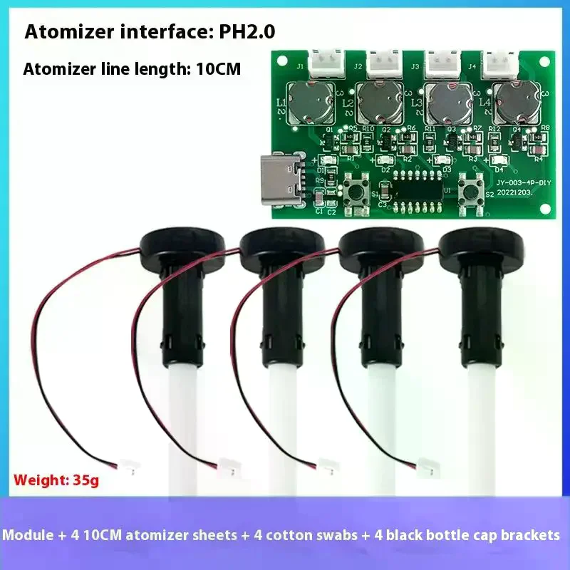 Four Spray Humidifier Type-C USB Mini Humidifier DIY Kits Mist Maker And Driver Circuit Board Atomizer Sheet With Stand
