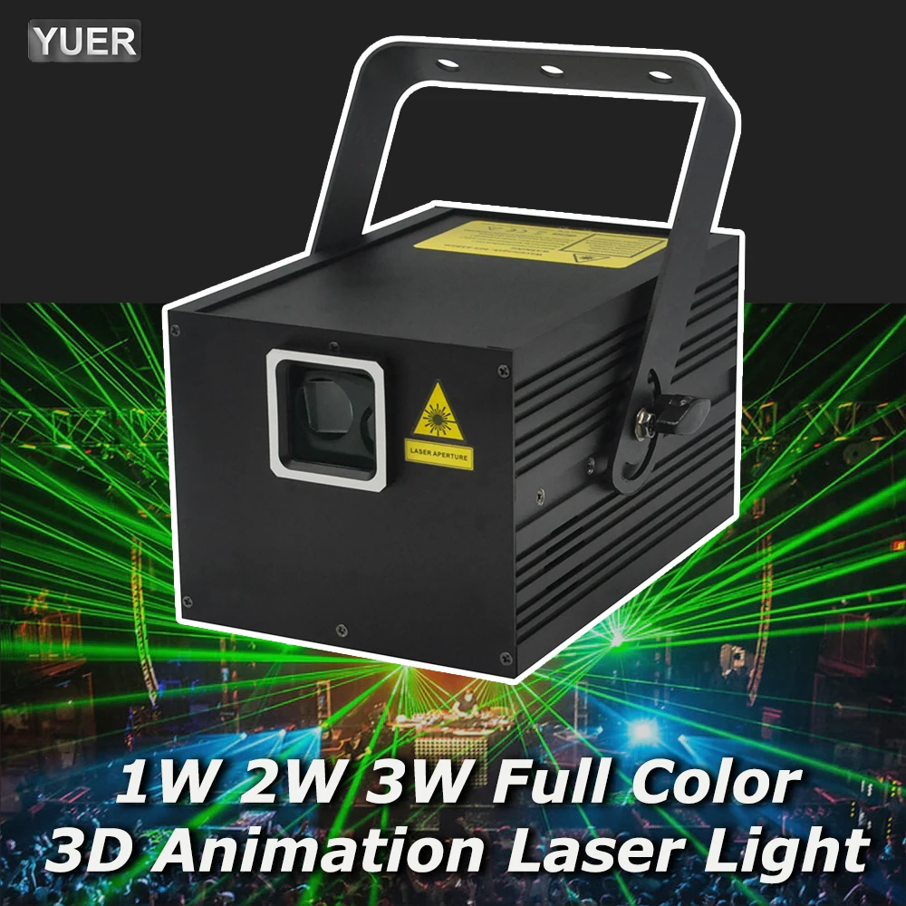 

1W 2W 3W With ILDA Stage 3D Animation Scanner DJ Laser Light DMX Beam Projector Bar Club Disco Christmas Party Wedding Show