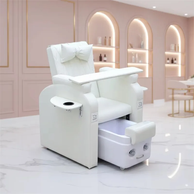 Hot Sale Factory Leather Nail Sofa Recliner Electric Foot Nail Spa Foot Bath Eyelash Massage Chair for Manicure Nail Salon
