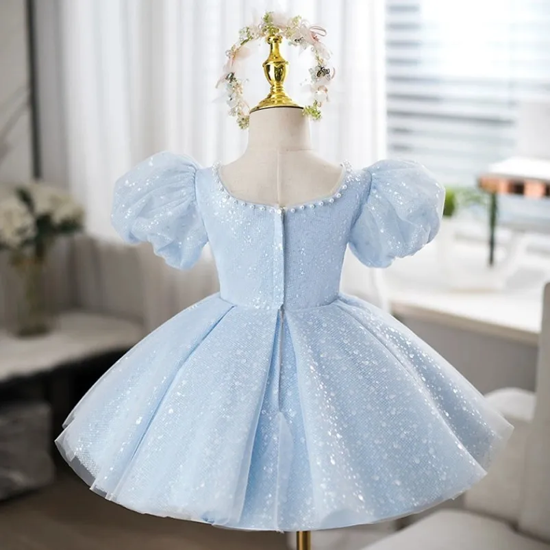 New Children's Evening Gown Host Piano Performance Wedding Birthday Party Dresses For Girls A4567 Vestidos