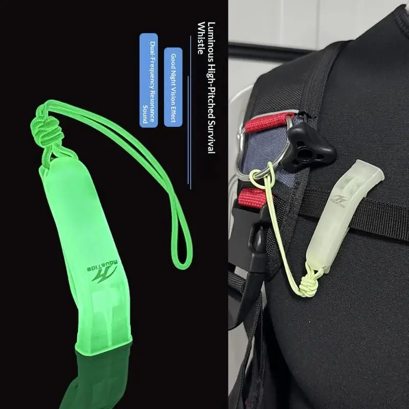 

1Pc Outdoor Survival Powerful Luminous Dual-frequency Whistle High Decibel Whistle Emergency Safety Whistle For Water Sports