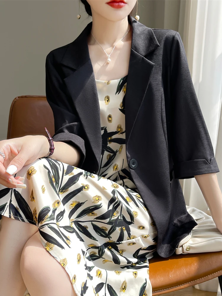 レディース クロップドコート 新作 アウター クロップブレザー 女性用 バーシティ風 ハーフ厚手 パッチタッセル付き ジャケット Oネック カラーブロック