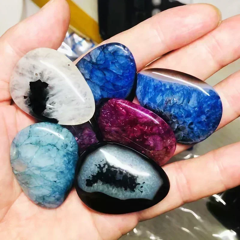 30mm-50mm Stone Pendants Drop shape Exquisite Agates Charms for jewelry making DIY necklace bracelet