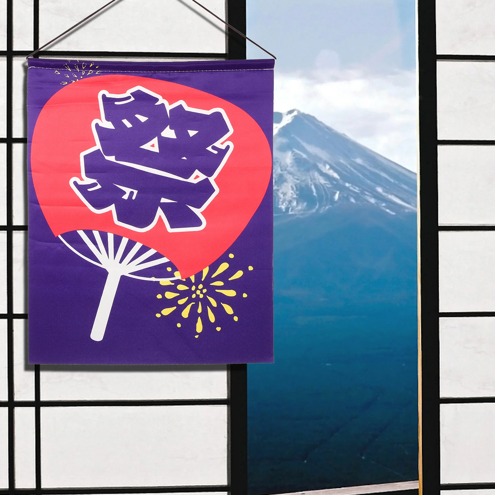 

Japanese Style Durable Hanging Banner Flag Simple Color Wall Window Flag for Restaurant Decor Japanese Style Banner