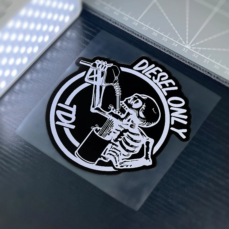 

Waterproof Skull Decal DIESEL ONLY Design for Auto Moto Fuel Tank & Oil Cap Ornament