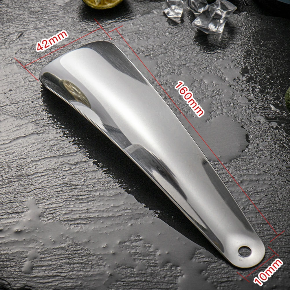1 szt. łyżka do butów ze stali nierdzewnej, przenośne narzędzie do łatwego zakładania butów, trwałe metalowe krótkie łyżki do butów, akcesorium do obuwia