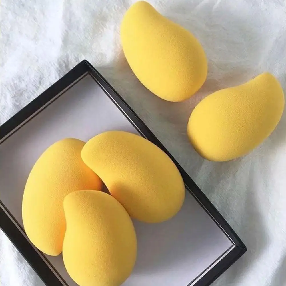 1 pz Mango trucco uovo spugna morbido bagnato asciutto doppio uso fondotinta correttore in polvere trucco uovo strumento di bellezza cosmetici