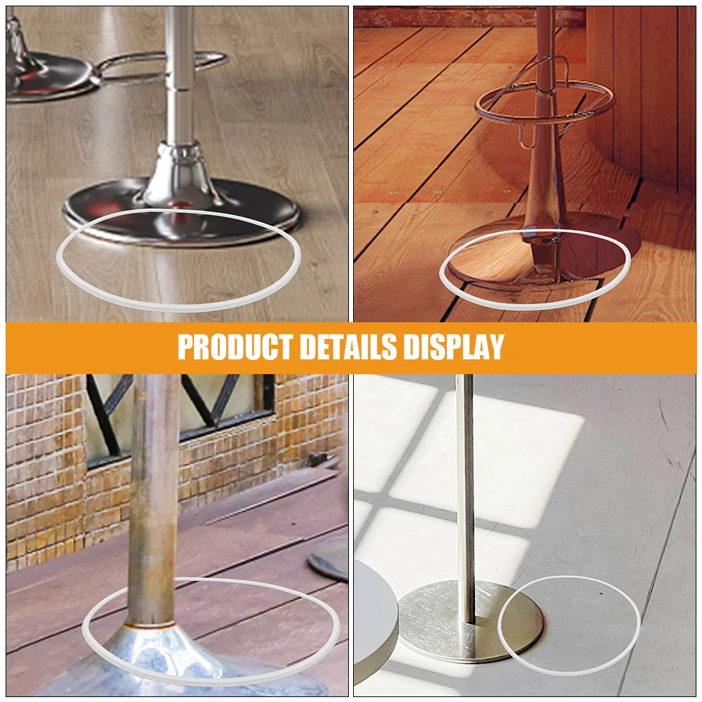 2Pcs Bar Stool Rubber Leg Protectors Anti Slip Rings for Hardwood Tile and Laminate Surfaces Easy Install