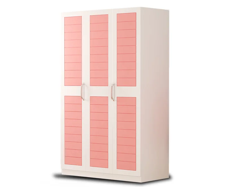 Children's furniture three-door wardrobe Children's bed matching two-door wardrobe