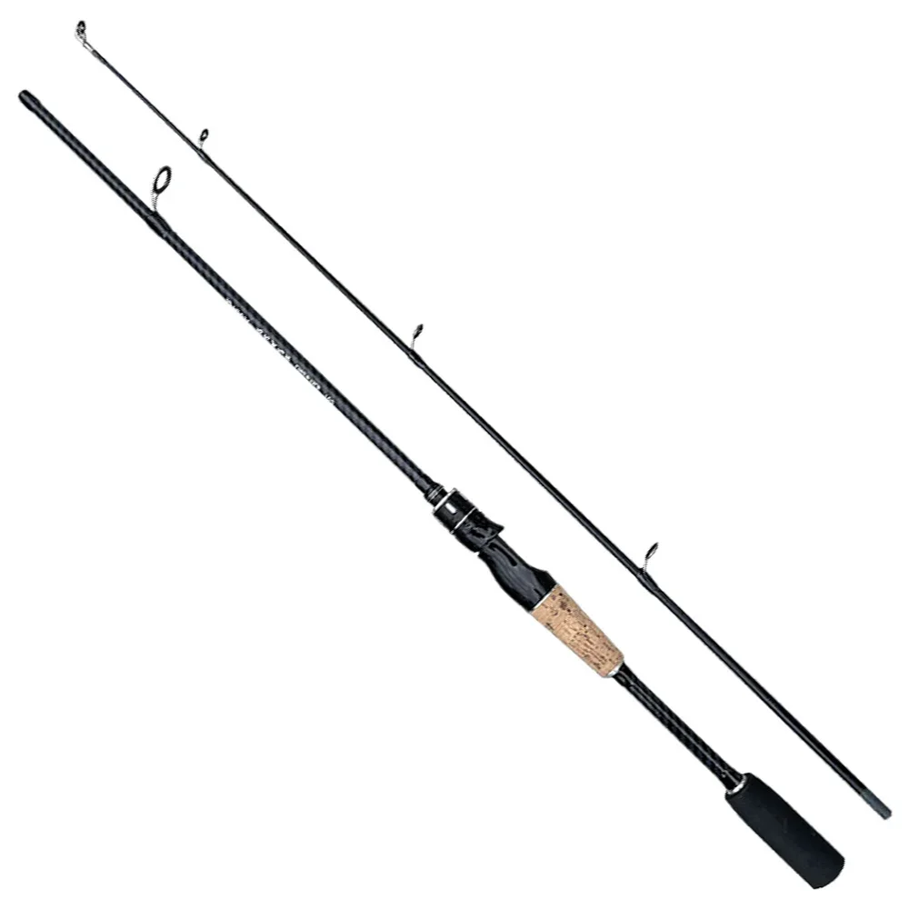 Jigging Bass Trout Fishing Rod, Hard and Fast Ultralight Lure Pole, 2 Sections 1.8m 1.65m Casting Spinning Rod