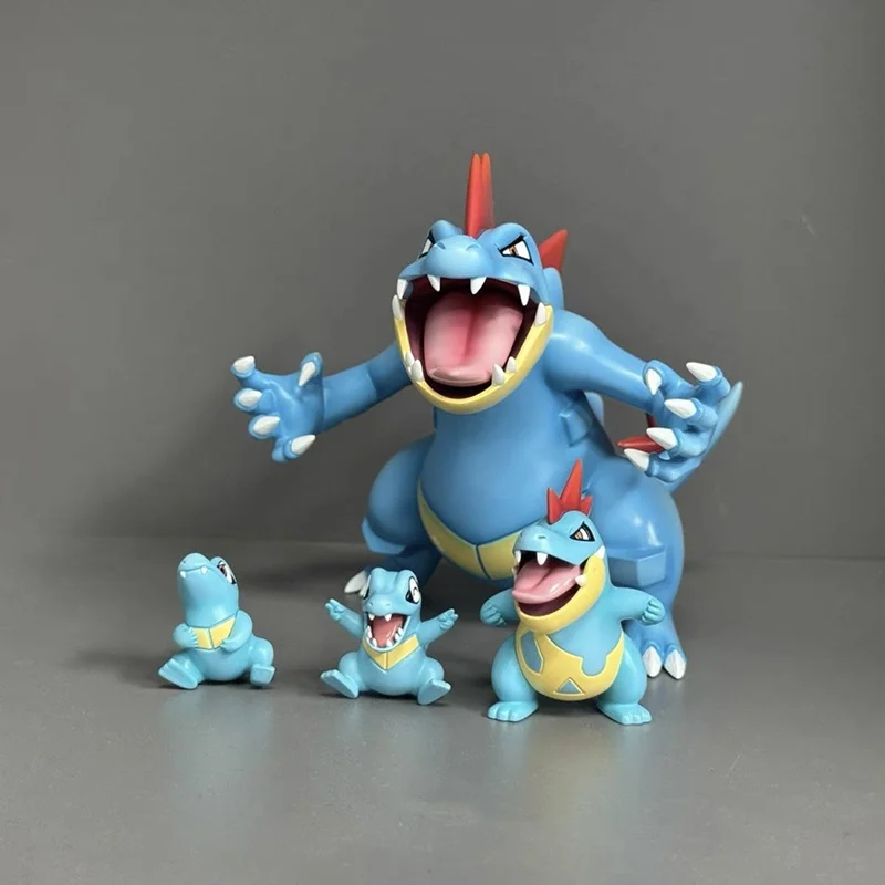 Cartoon Anime Pokemon Totodile Croconaw Feraligatr World Action Figure Desktop Statua Modello Giocattolo Regalo