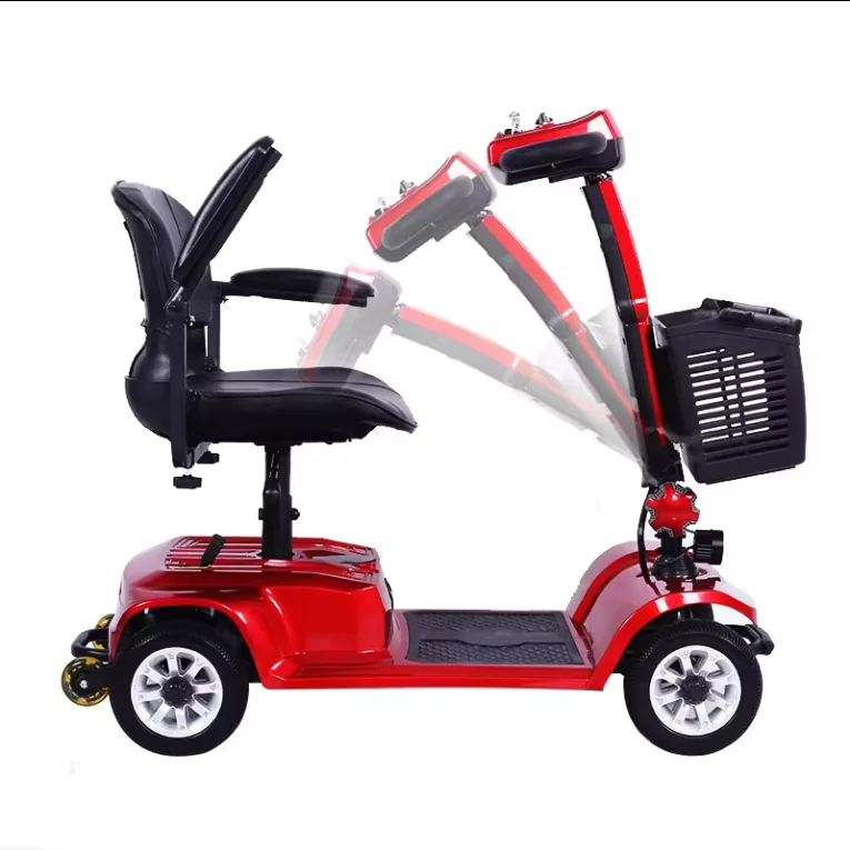 Intelligent Four-Wheeled Battery Car For Adults Small Foldable Electric Walker For Old Age Handicapped Scooter