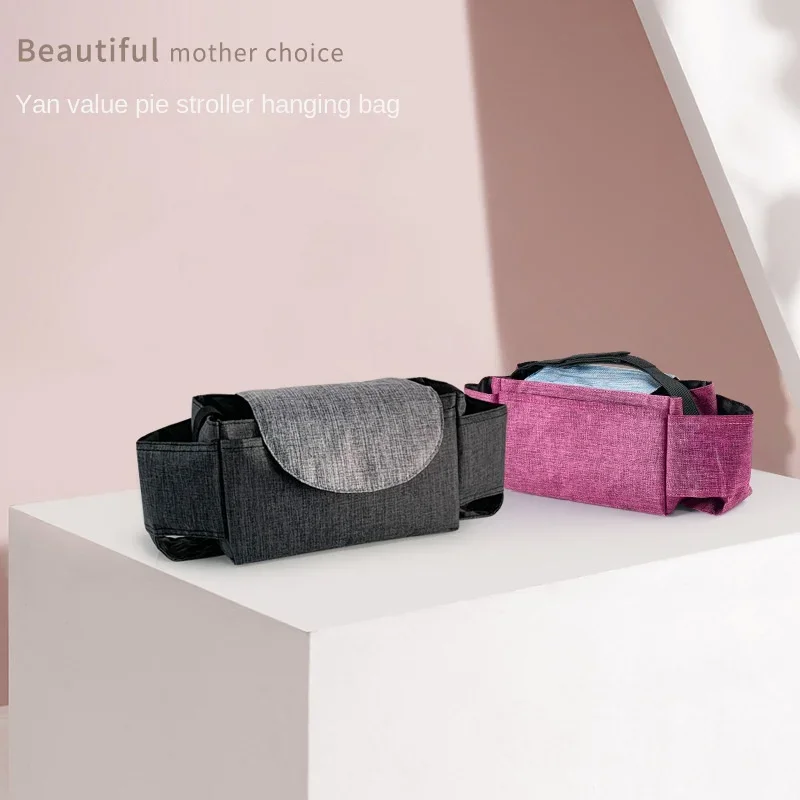 Stroller Organizer Bags Mommy Large Capacity Travel Handbag  Pram Diaper Bag With Insulated Cup Holder Detachable Phone Bag