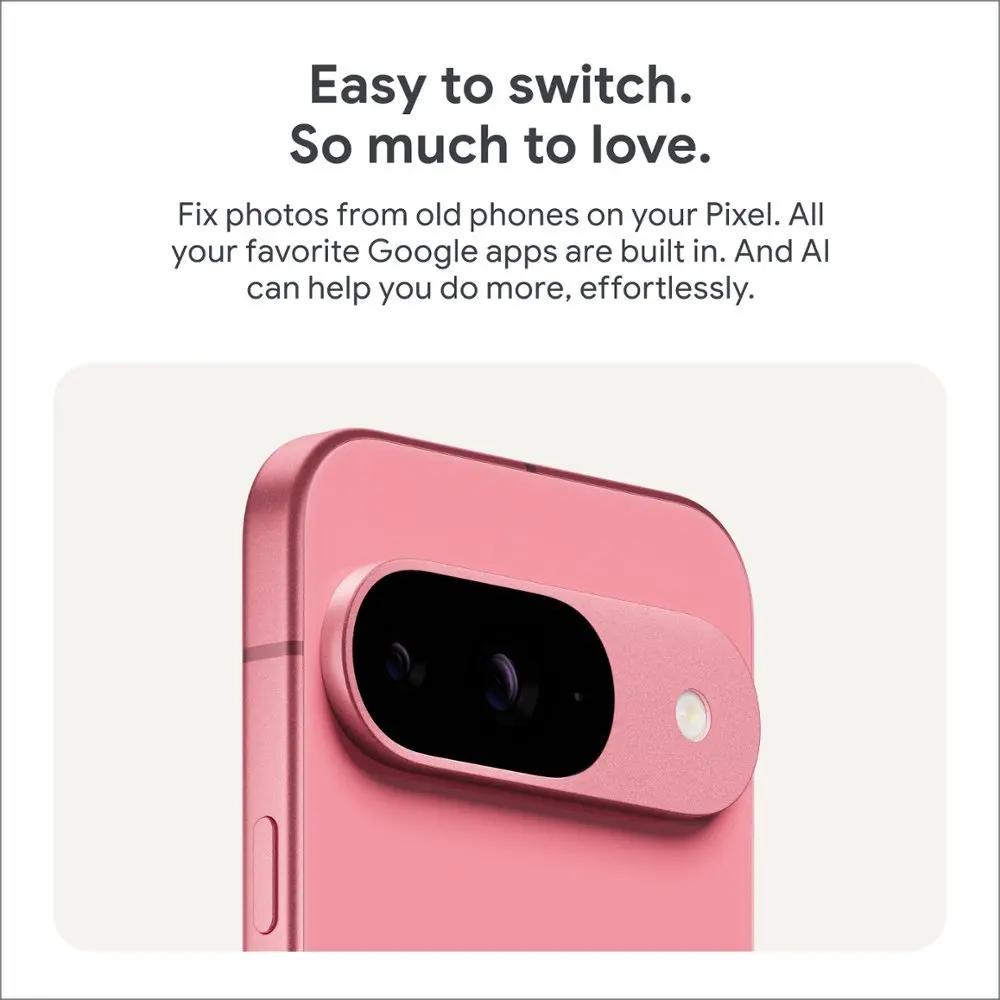 جوجل بيكسل 9، الإصدار العالمي، الإصدار العالمي، جوجل تسور G4، 4700 مللي أمبير، PD3.0، OLED، هرتز، 12 جيجابايت من ذاكرة الوصول العشوائي، ROM de 128 Go، هاتف ذكي