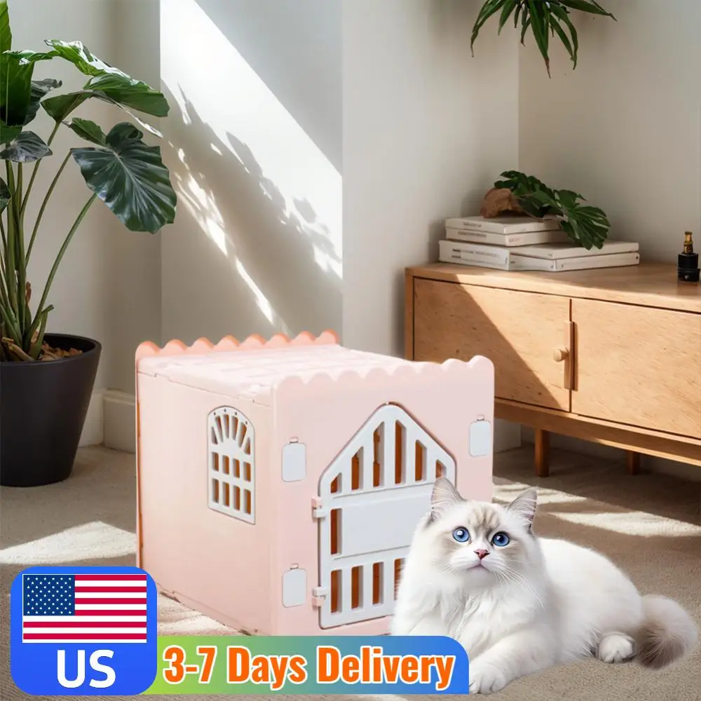 

Пластиковый складной уличный/домашний вольер для бездомных кошек, водонепроницаемый, с дверцей для выхода