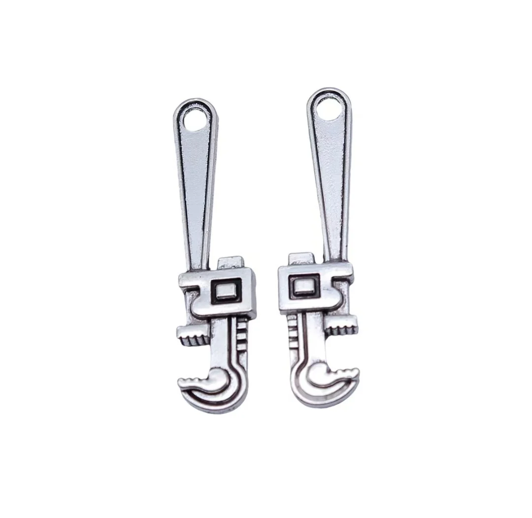 30 шт. 32x7,6 мм металлический тибетский посеребренный шарм из цинкового сплава T1279 для изготовления ювелирных изделий 30 шт. 32x7,6 мм металлический тибетский посеребренный шарм из цинкового сплава T1279 для изготовления ювелирных изделий