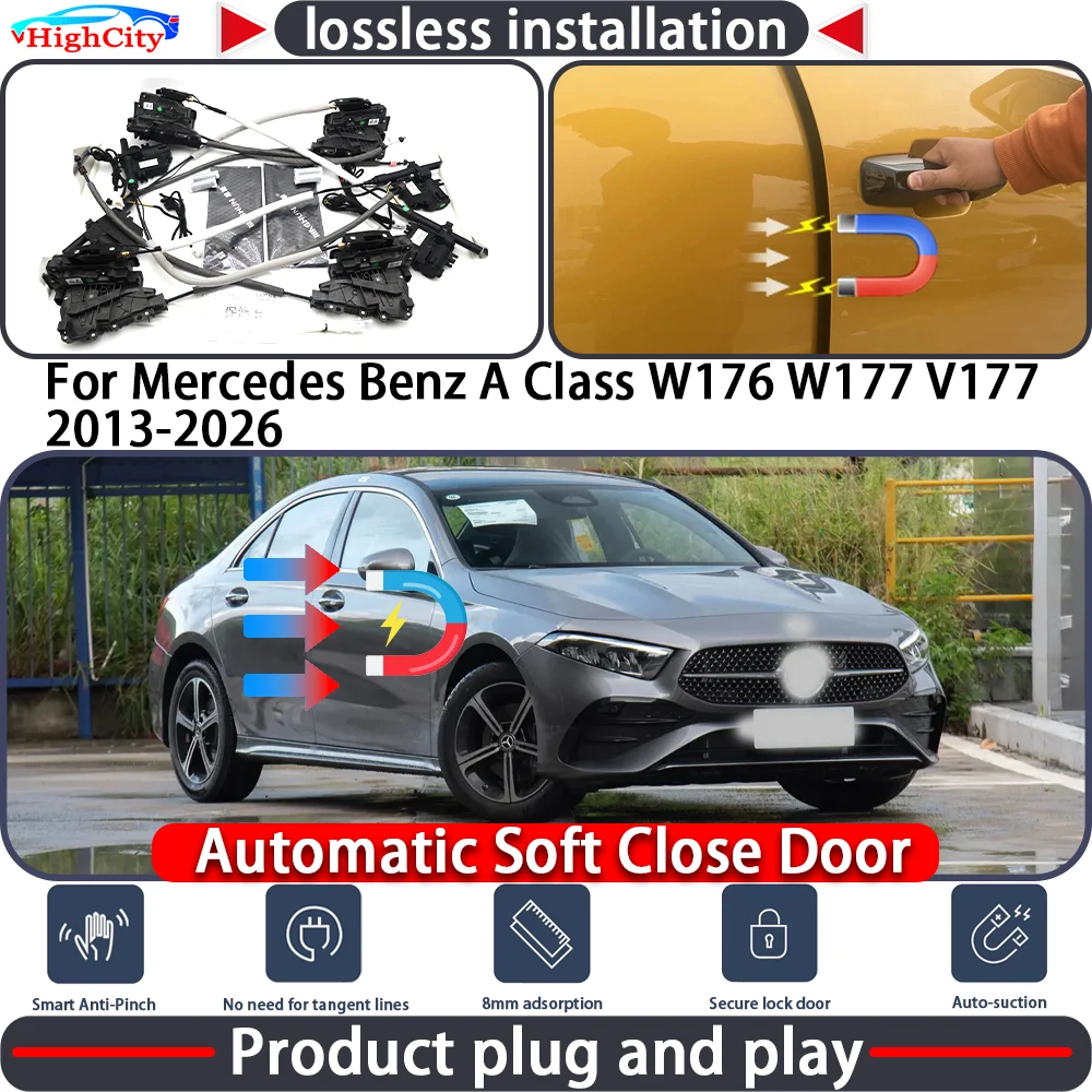 

Electric Closing Door Lock Actuator for Mercedes Benz A Class W176 W177 V177 2013-2026 Soft Close Power Latch System Auto Pull