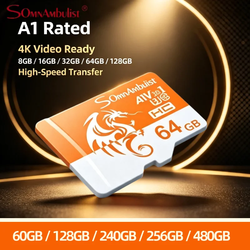 SomnAmbulist 64GB TF Card Class 10 U3 A1 Mini Memory With Adapter For Drone Audio Surveillance Pro Core Ultra Speed New Max