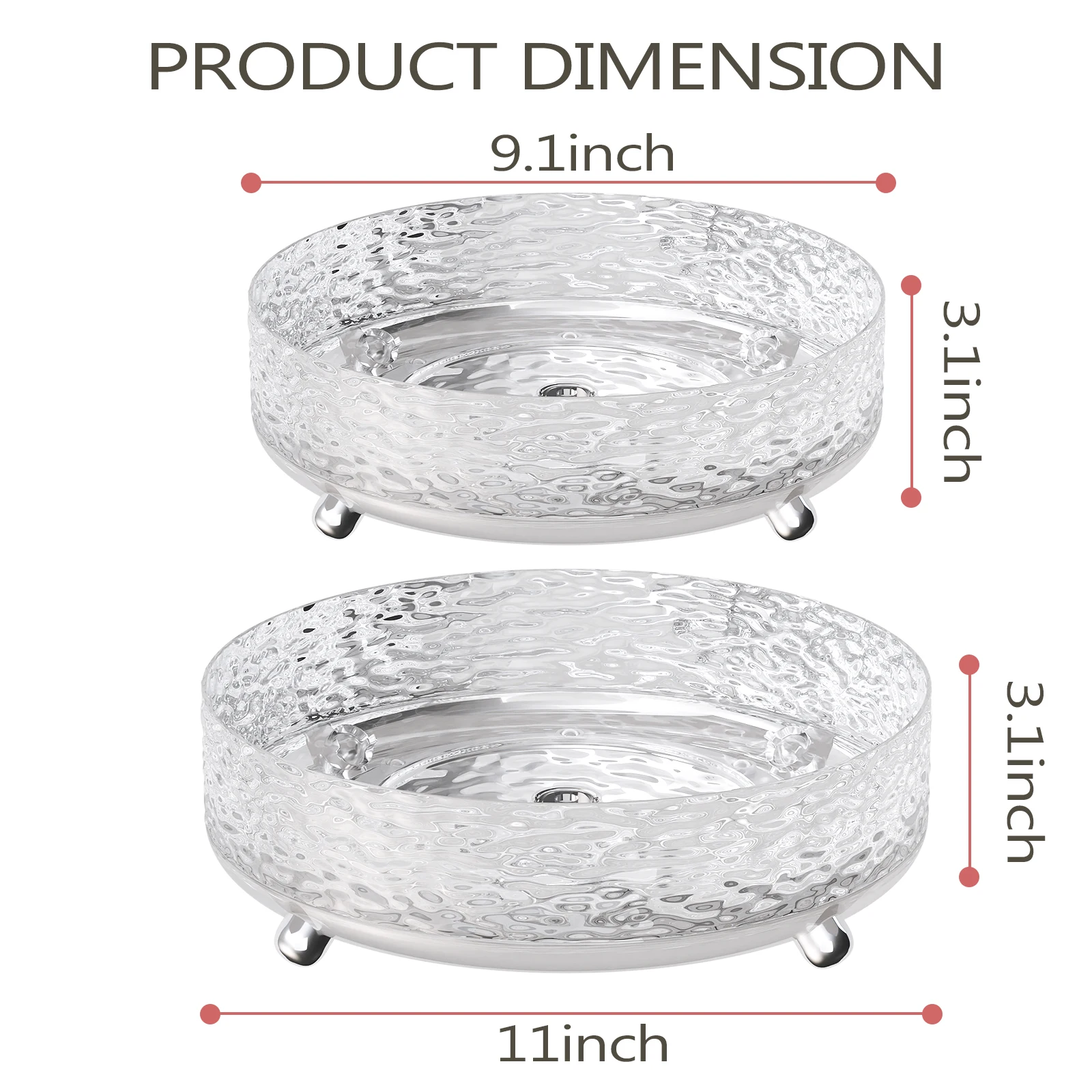 Water Wave Turntable for Dining Table Storage Corrugated Turntable