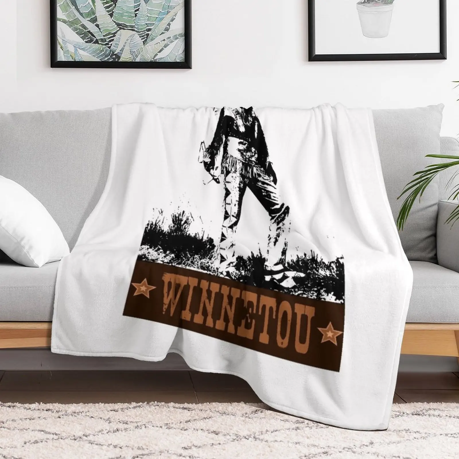 Save Winnetou Indian Chief Apache Gift Idea Birthday Throw Blanket