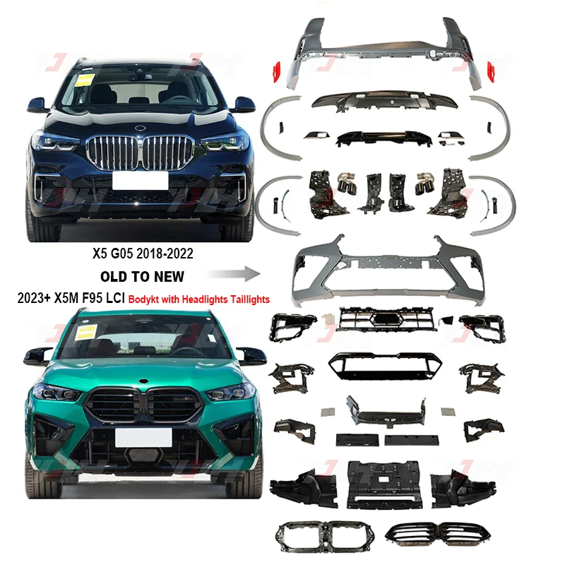 

Upgrade Modification KitFor Bmw X5 G05 2018year Upgrade To 2023year F95 Lci X5m Old To New Body Kit Front Bumper Rear Bumper
