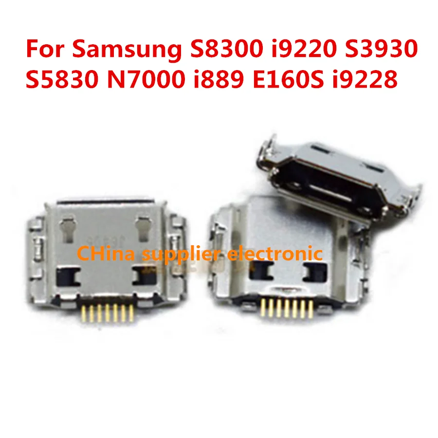 30pcs-200pcs For Samsung S8300 i9220 S3930 S5830 N7000 i889 E160S i9228 USB Charging Connector Plug Dock Socket Port