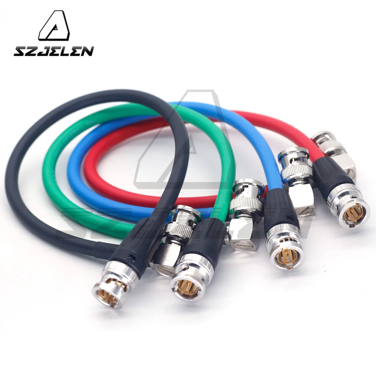 Kabel koncentryczny SDI do kamery, sygnał wideo, LV-61S 75Ω, kątowy wtyk BNC - wtyk BNC, monitor, port SDI, kolor czerwony/niebieski/zielony/czarny