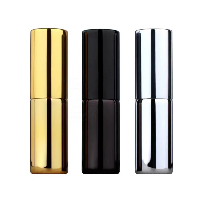 

50pcs 5ml Portable Mini Perfume Glass Bottle Travel Aluminum Spray Atomizer Empty Metal Parfume Atomiser Sprayer