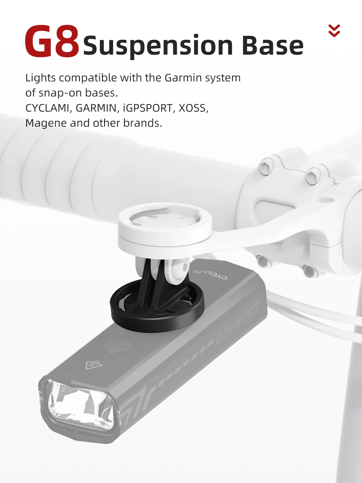 CYCLAMI Fahrrad Kamera Gopro Halterung Halterung Radfahren Front Licht Halterung Kamera Ständer Ersatz Zubehör – Detail 1