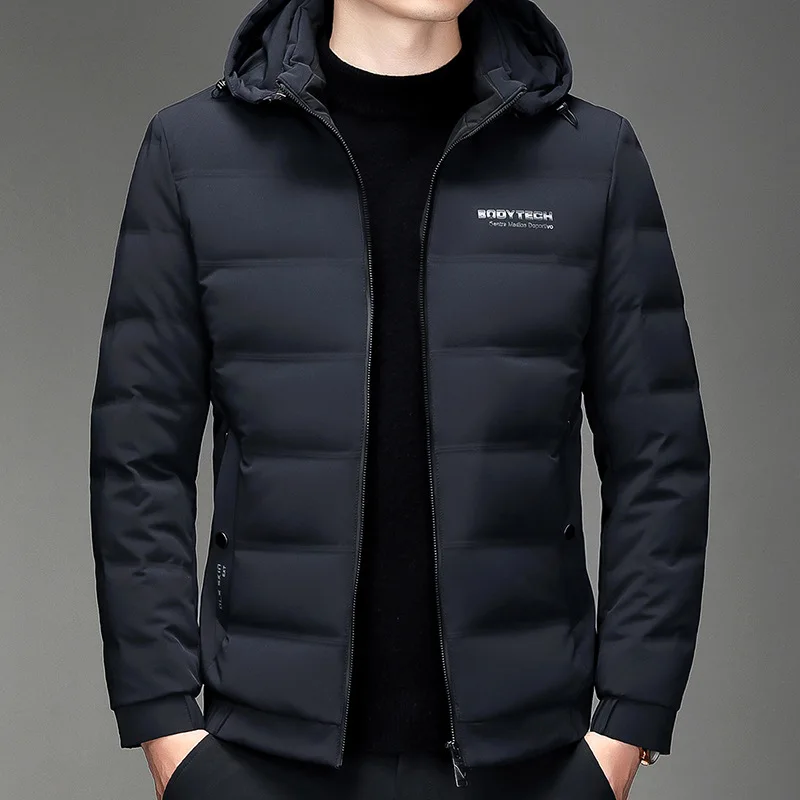 Men's Down Jacket, New Fashionable Casual Hooded Thickened Warm Business Winter New Top