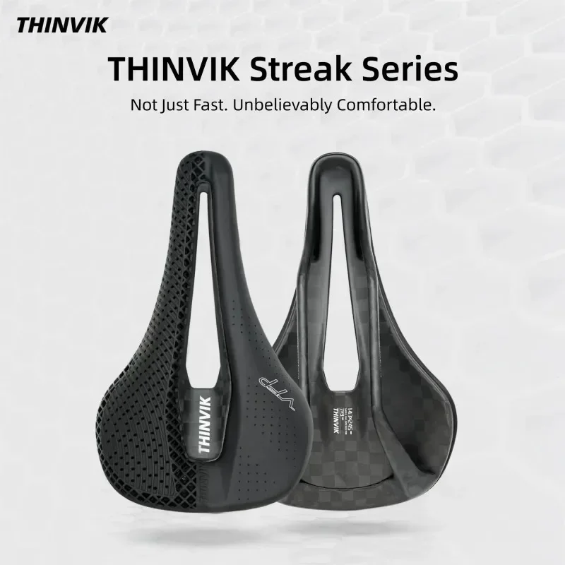 

Велосипедное седло THINVIK с 3D-печатью, карбоновое, T800, гоночное, легкое, 143 мм x 145 г, для MTB, гравийных и шоссейных велосипедов