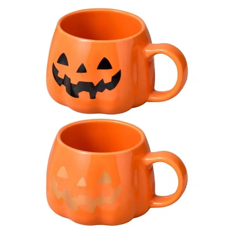 

1pc 400ml Halloween Pumpkin Mug Decor Halloween Pattern Mug Ceramic Cute Pumpkin Coffee Cup Birthday Tabletop Drinkware Gifts