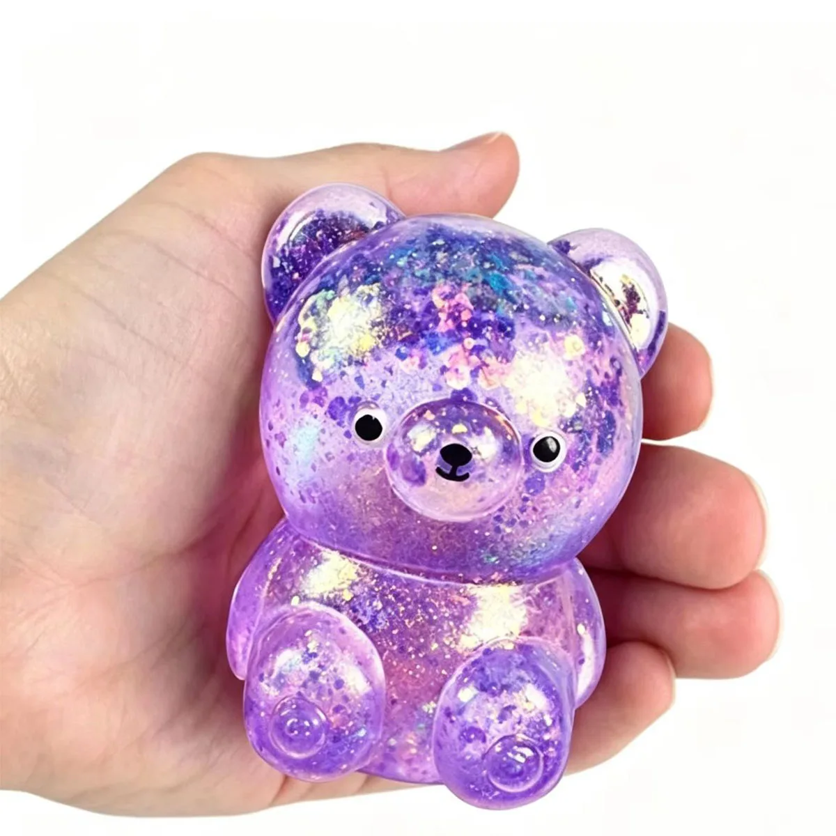 Bear Toy Squishys Glitter Gummy Bear Small Cute Animal Anti Stress  Splat Decompressions Vent Squeeze gift 2026 New