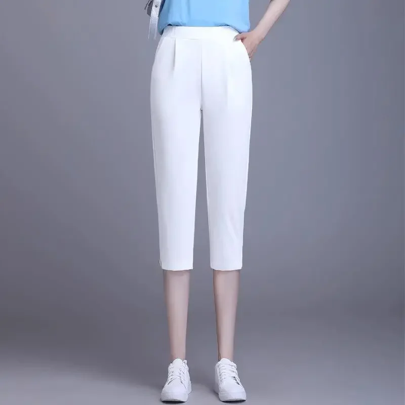 Casual Capri Pants For Women Summer Plus Size White  Pants Workout Leggings Streetwear CalçAs Versatile Beach Pants