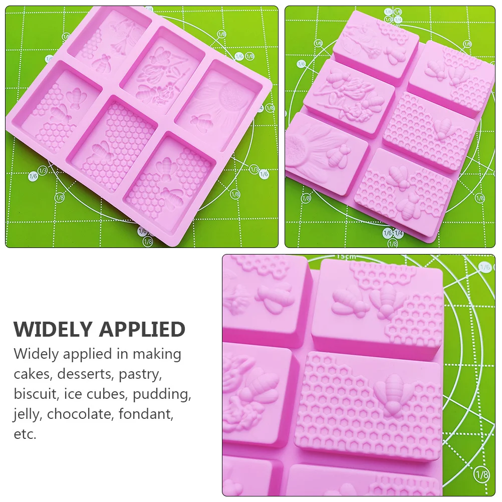 

1pc Silicone Honeycomb Mold Square Diy Cake Making Baking Soap Casting Ice Cubes Pudding Chocolate Fondant Craft Kitchen Tools