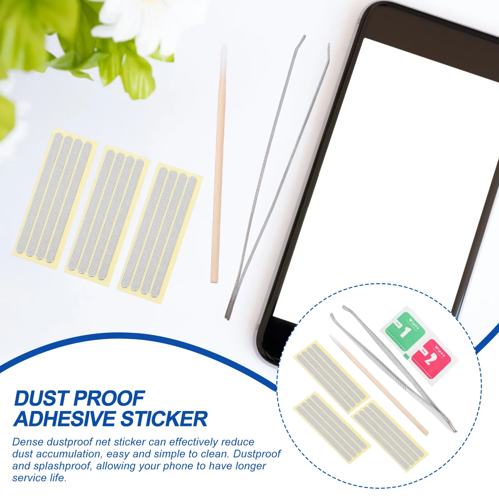 1Set High Performance Tablet Speaker Dustproof Sticker Set Soft Breathable Mesh Adhesive Protector for Tablet Net Sticker