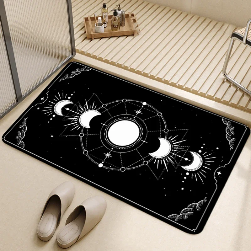 Carpet Room Rugs Foot Carpets Moon Sakura Blossom Doormat Cute Rug Floor Mats Anti Slip Bath Mat Home Kitchen Hallway Decorat@0