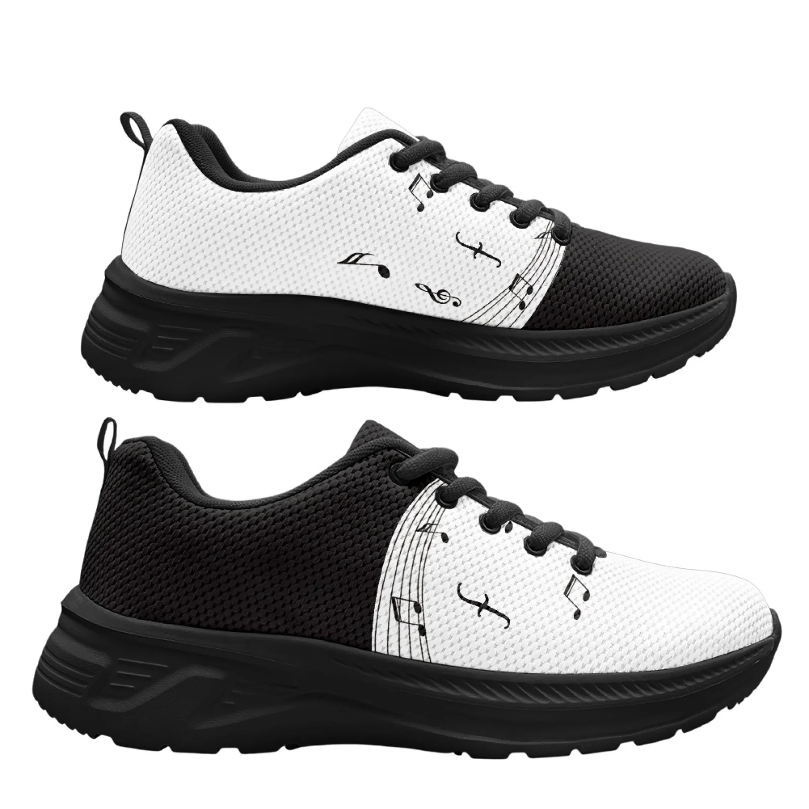 PENSTROLL Musical Note Pattern Men's Trail Running Shoes Men's Athletic Running Shoes for Mens Breathable Mens Sneakers