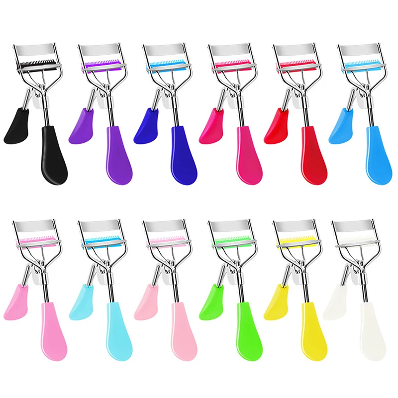 Rizador de pestañas postizas con peine, herramientas de belleza portátiles para mujer