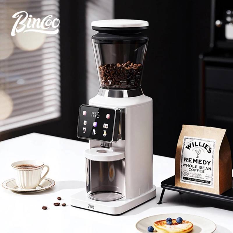 BINCOO Electric Coffee Grinder, 48 Adjustable Settings Precision Burr Mill, Automatic Espresso to Pour Over Grinder, Home & Cafe