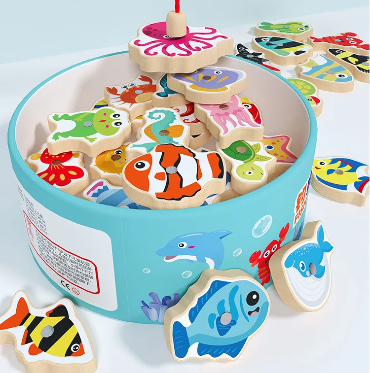 ألعاب تعليمية للأطفال ألعاب صيد مغناطيسية خشبية أبجدية رقمية ألعاب صيد معرفية لرياض الأطفال لعبة الوالدين والطفل