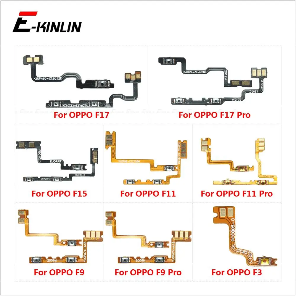 Power ON OFF Mute Switch Control Key Volume Button Flex Cable For OPPO F3 F9 F11 F15 F17 Pro Replacement Parts