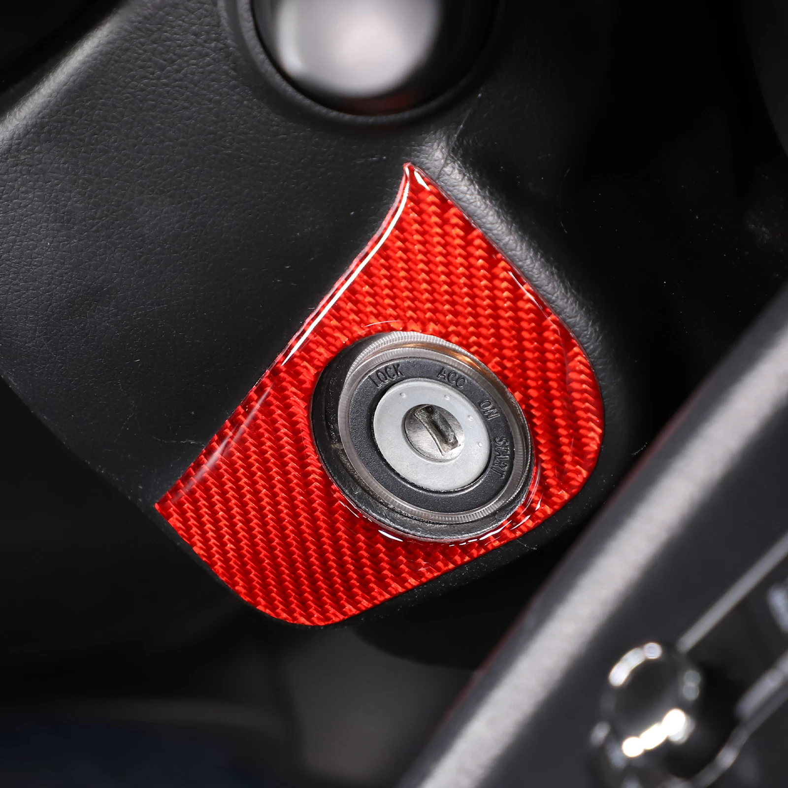 

For Subaru Forester 2013-2018 Soft Carbon Fiber Car Dashboard Key Start Switch Panel Frame Trim Sticker Interior Accessories