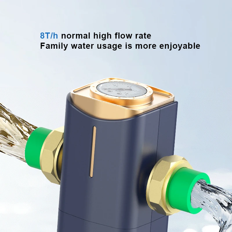 YenvQee Fully Automatic Intelligent Pre-filter Timed Cleaning 6T High-flow  Whole-house Water Purification Back Washing Filter